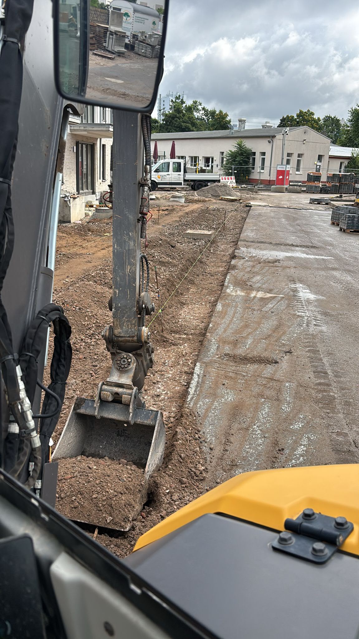 Baggerarbeiten auf einer Baustelle